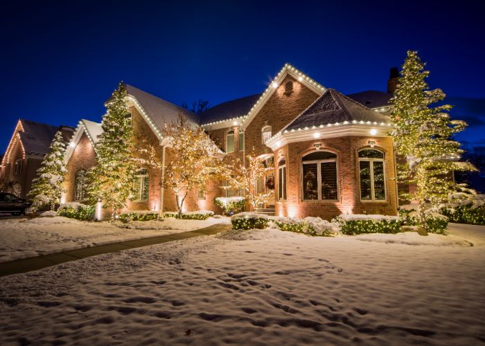 Professional Holiday Light Installation by Advanced Pressure Washing in Akron, OH