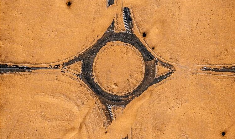 Wandering Dunes of Half Desert Road in Dubai 2023
